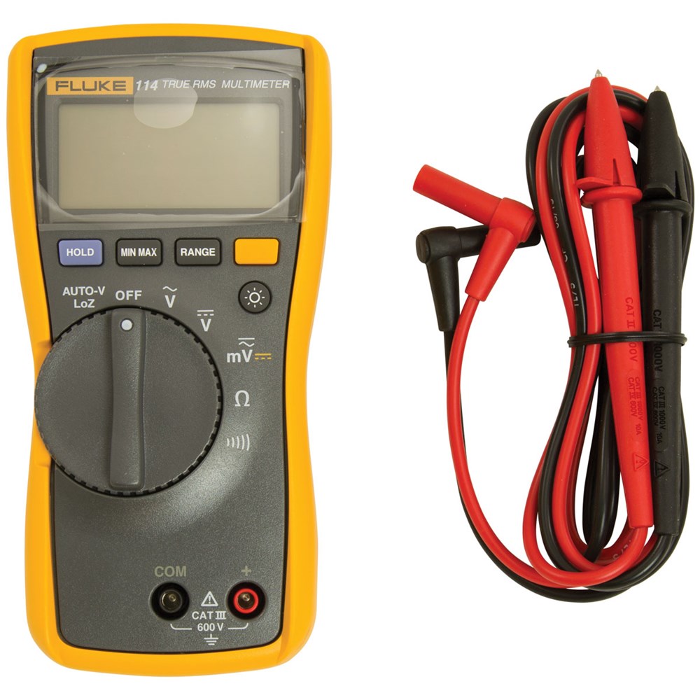 Multimetru digital electric Fluke 114 , 110 Series, Auto, Manual Range, Galben-Negru