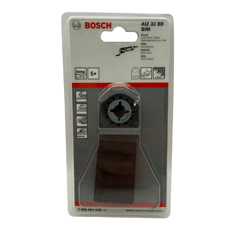 Set 5 pânze fierastru multifuncțional Bosch AIZ 32 BB OIS, 32 x 50 mm