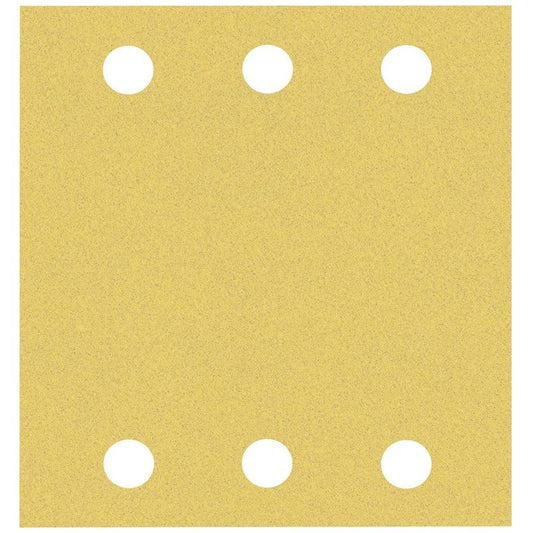 Set 10 buc hartie abraziva pentru vopsea, Bosch,115 x 140 mm, P40-180, Galben