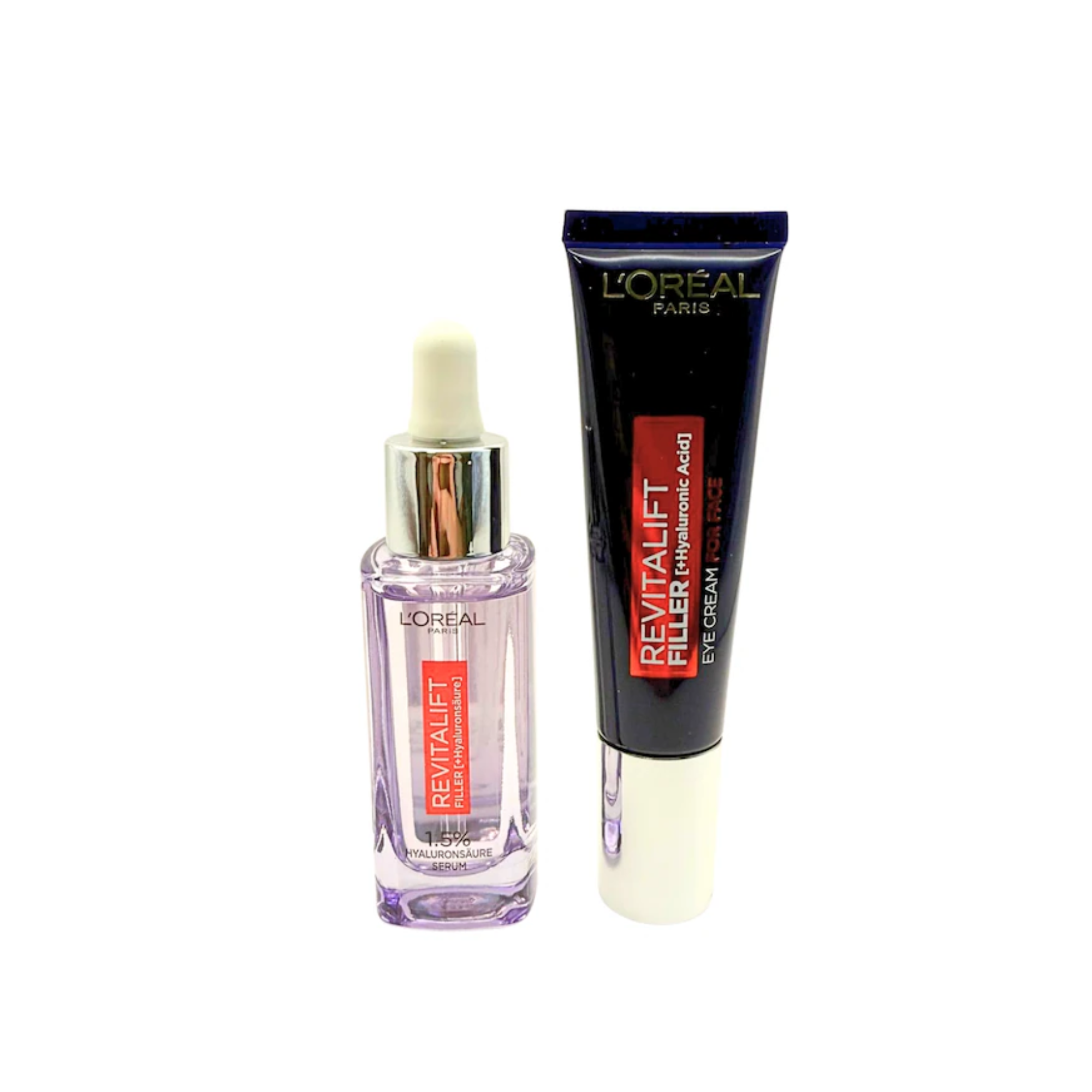 Set L'Oreal Paris Revitalift Filler Serum antirid, 30 ml + Revitalift Crema pentru ochi cu efect de anti-imbatranire, 30 ml