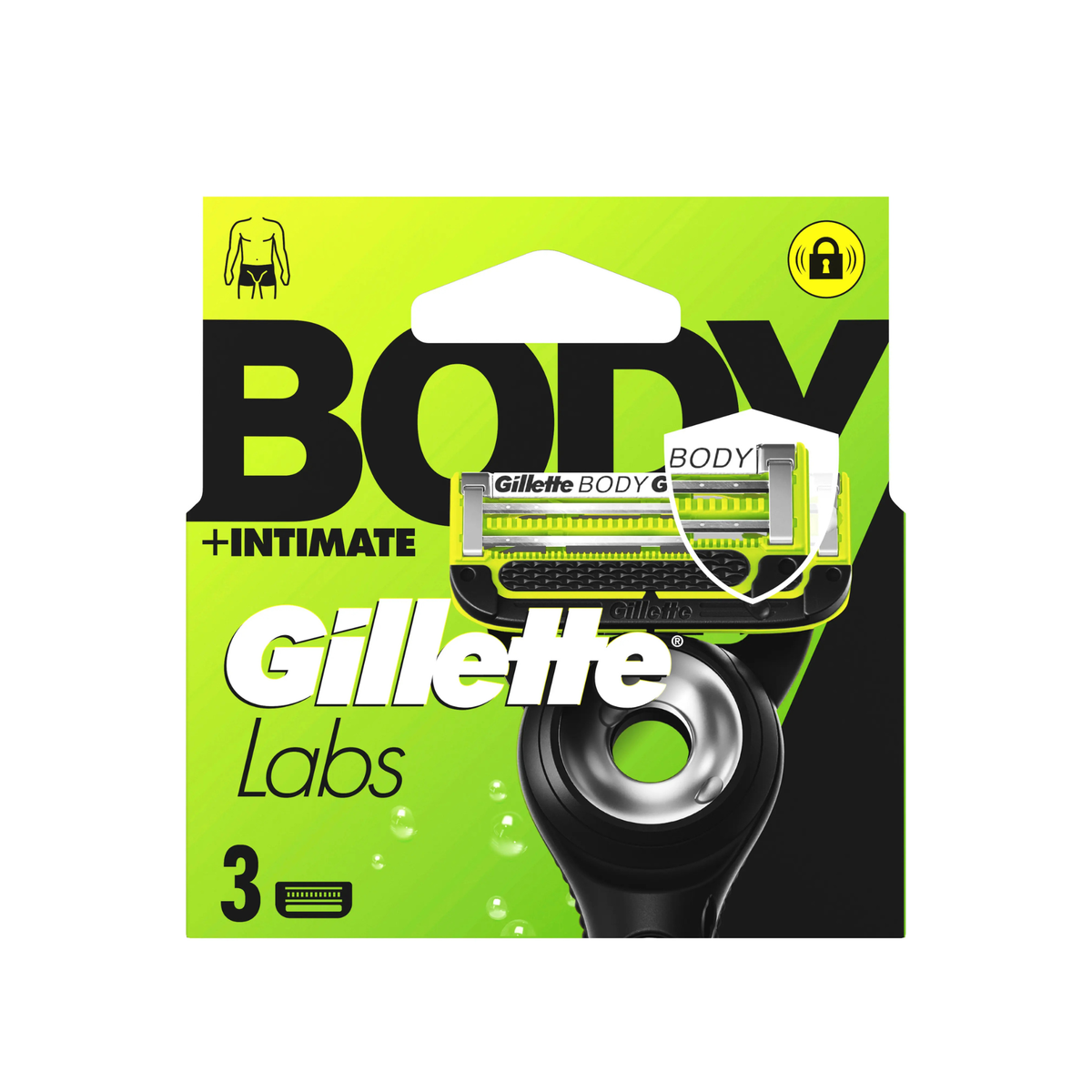 Set 3 rezerve pentru aparat de ras Gillette Labs Body & Intimate