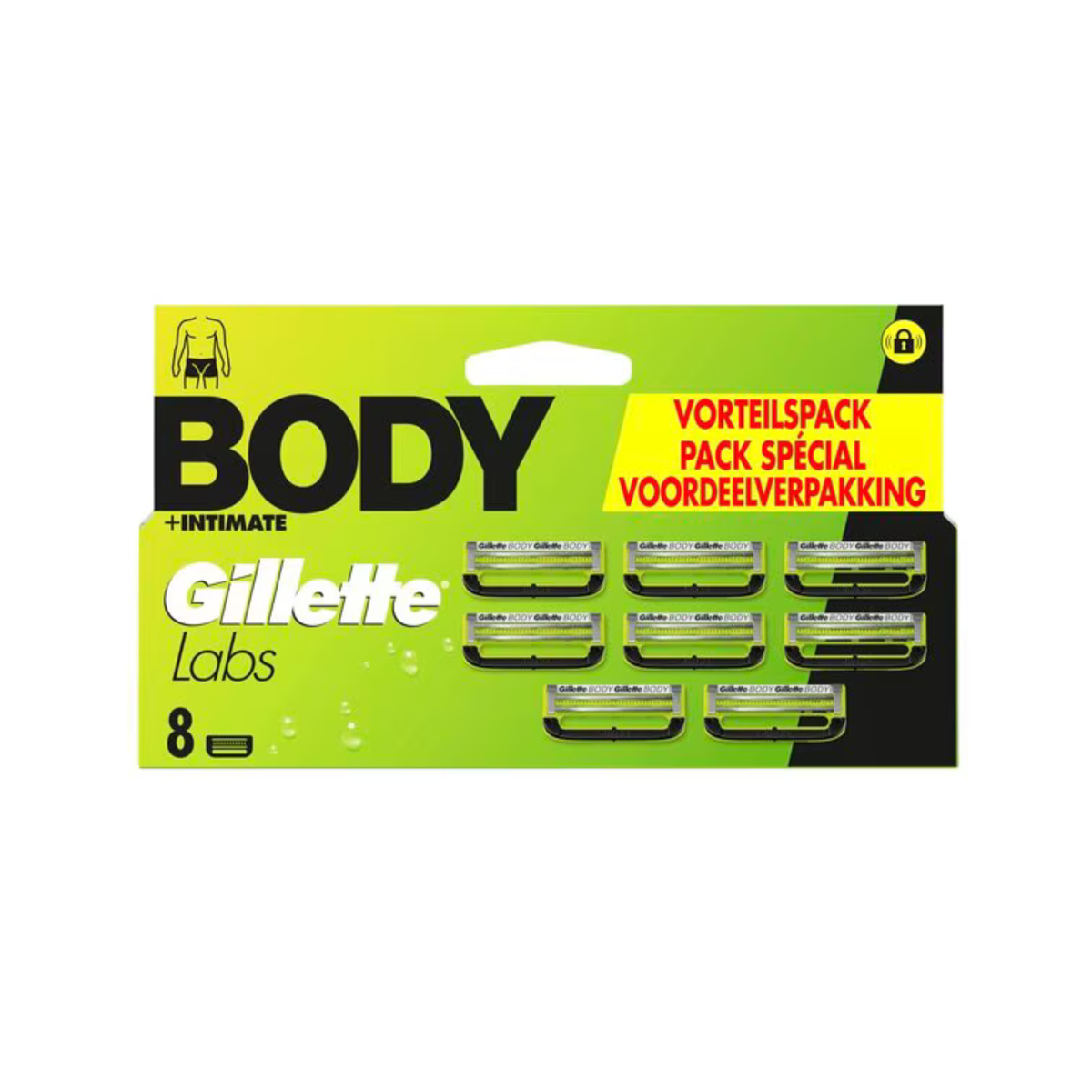 Set 8 rezerve pentru aparat de ras Gillette Labs Body & Intimate