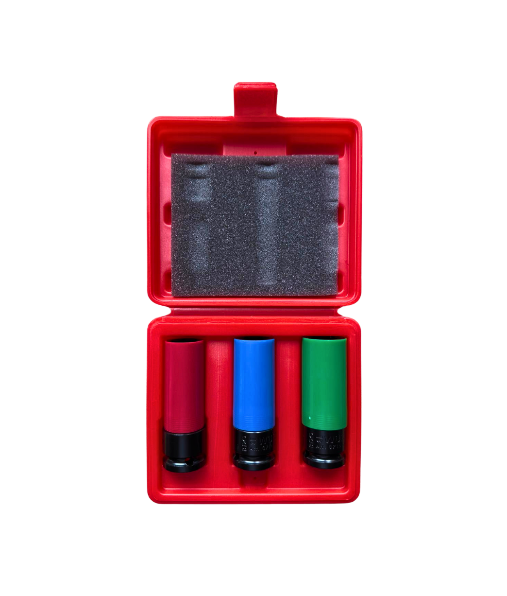 Set 3 chei tubulare de impact WURTH, prindere 1/2'' - 17mm, 19mm, 21mm