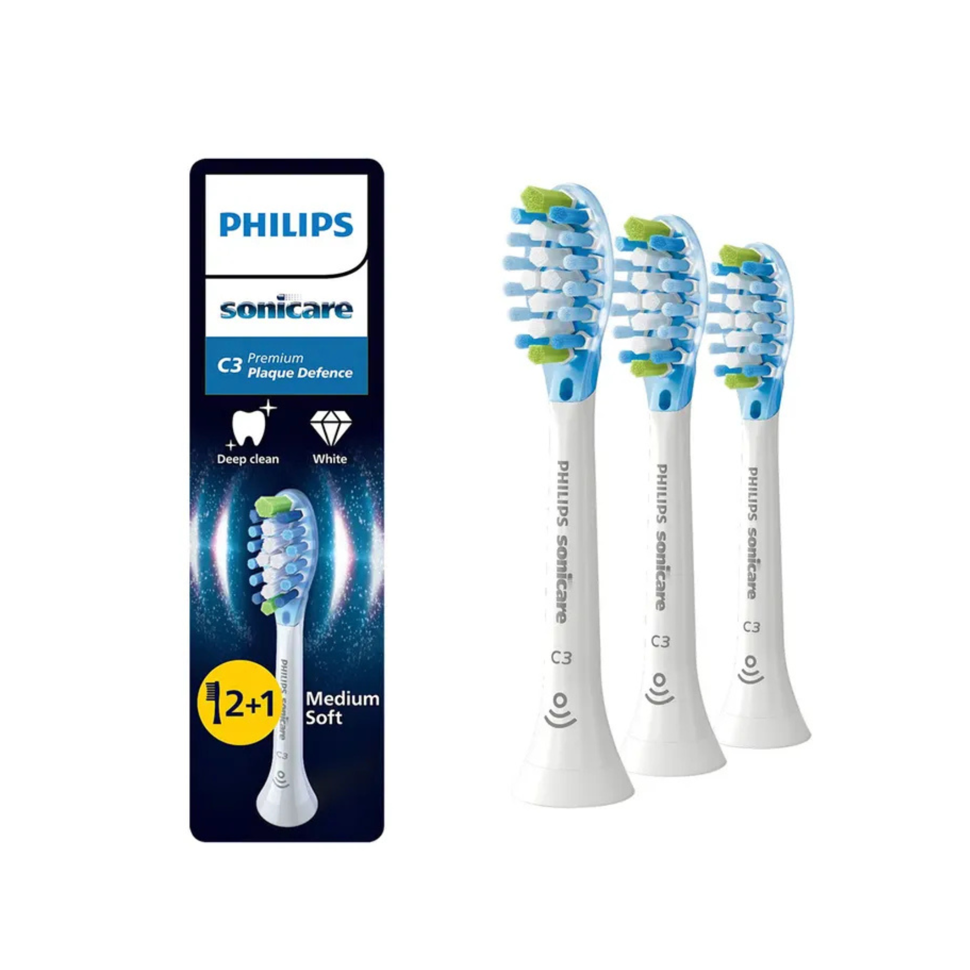 Rezerve periute Philips Sonicare C3 Plaque Defence HX9043/87, Standard, 3 buc