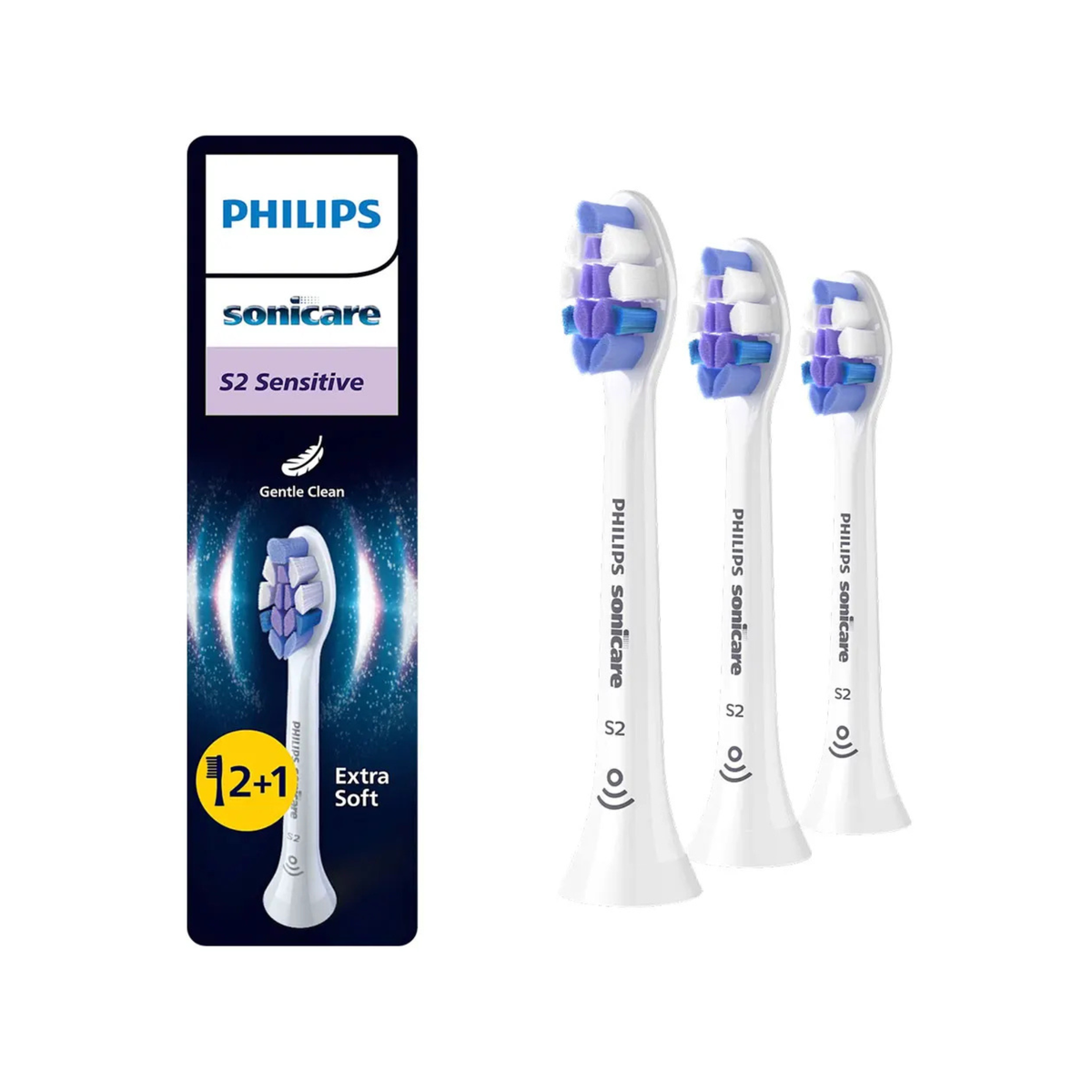 Rezerve periute Philips Sonicare S2 Sensitive HX6053/87, Standard, 3 buc