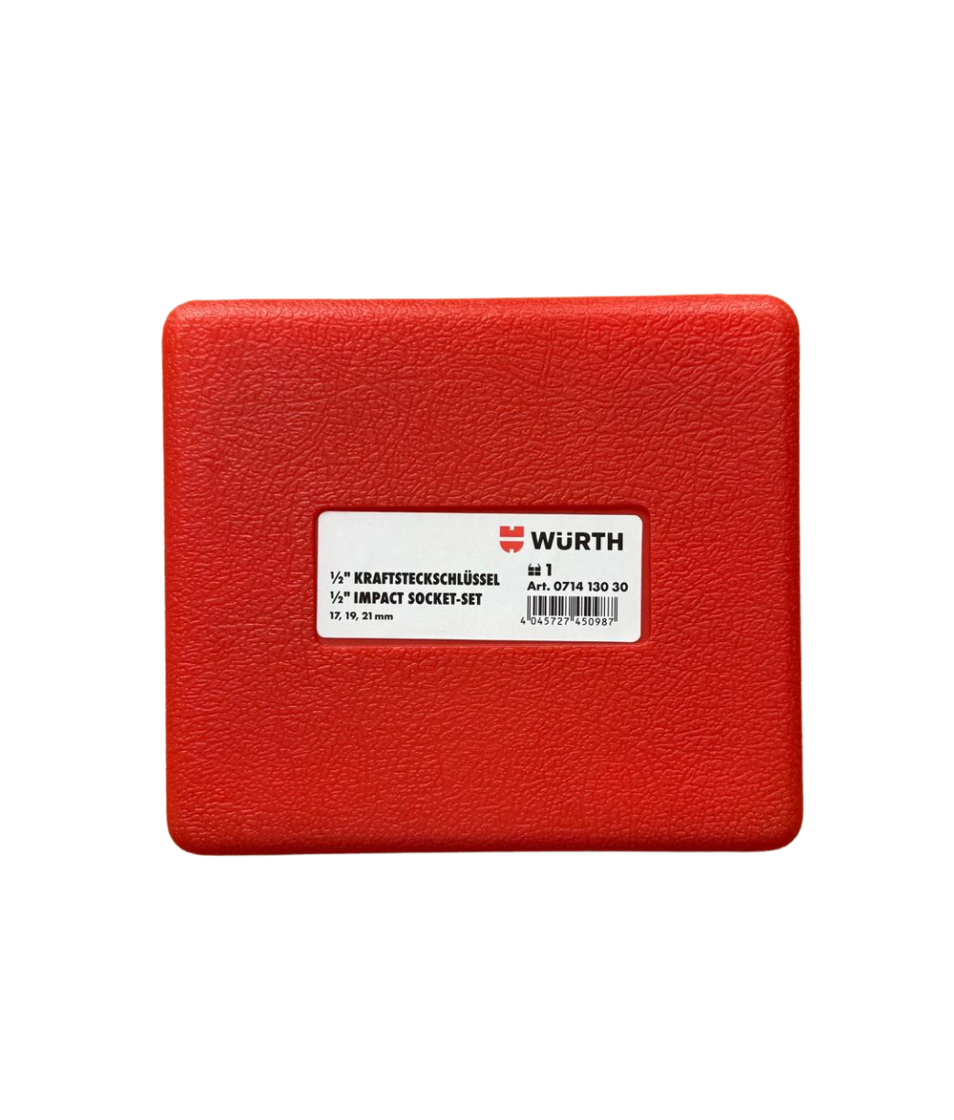 Set 3 chei tubulare de impact WURTH, prindere 1/2'' - 17mm, 19mm, 21mm