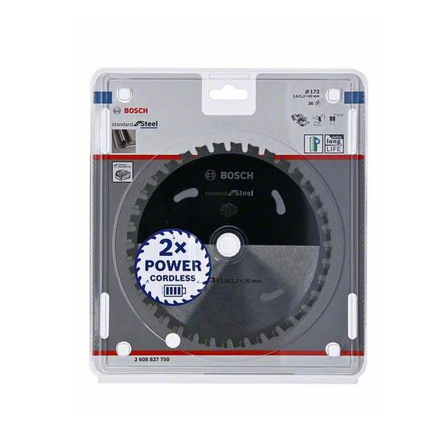 Disc pentru fierastrau circular Bosch standart for Steel 173/1, 6/1, 2x20mm 36T, taiere metal