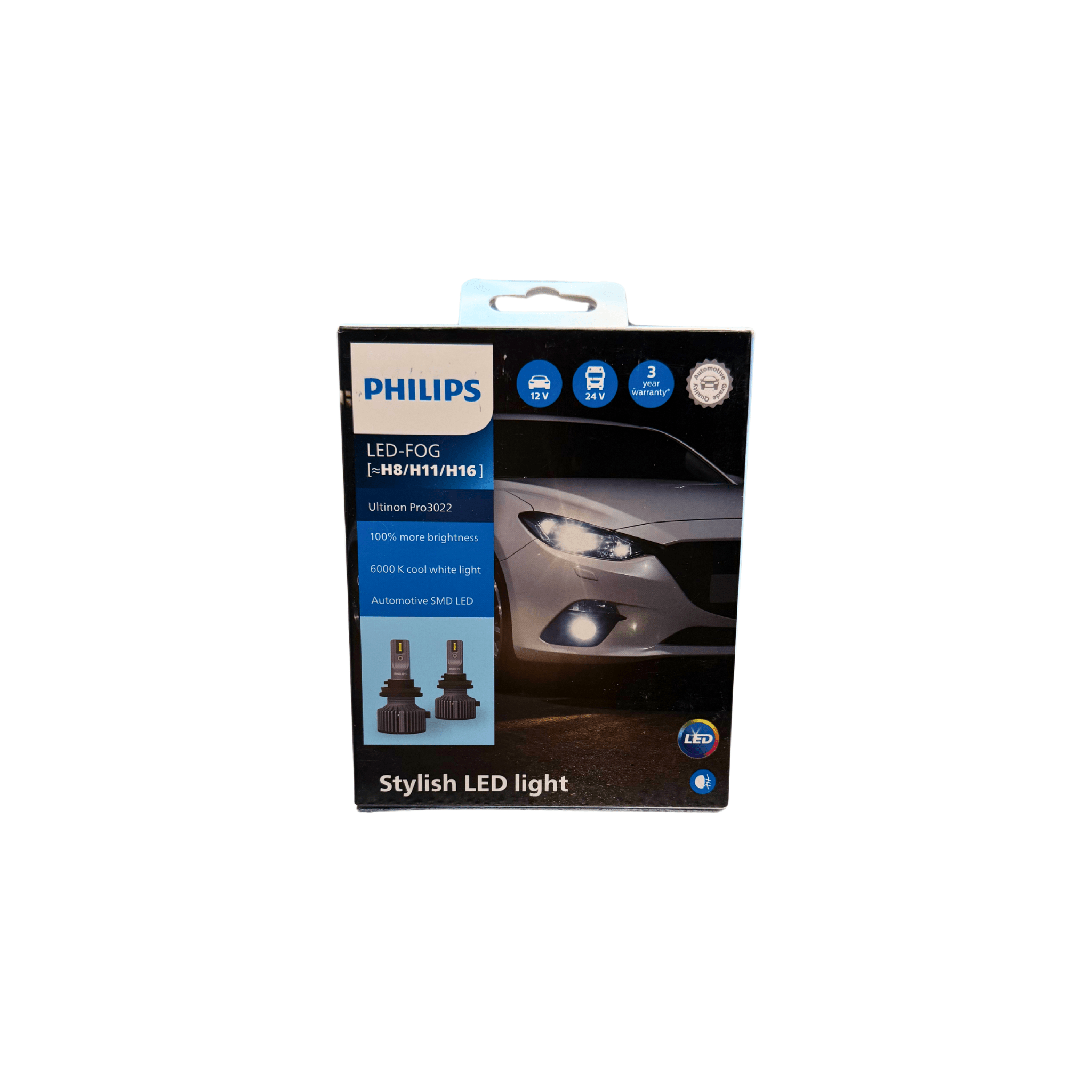 Set 2 leduri auto Philips LED - FOG H8/H11/H16, 20 W, 6000 K, 12 / 24 V