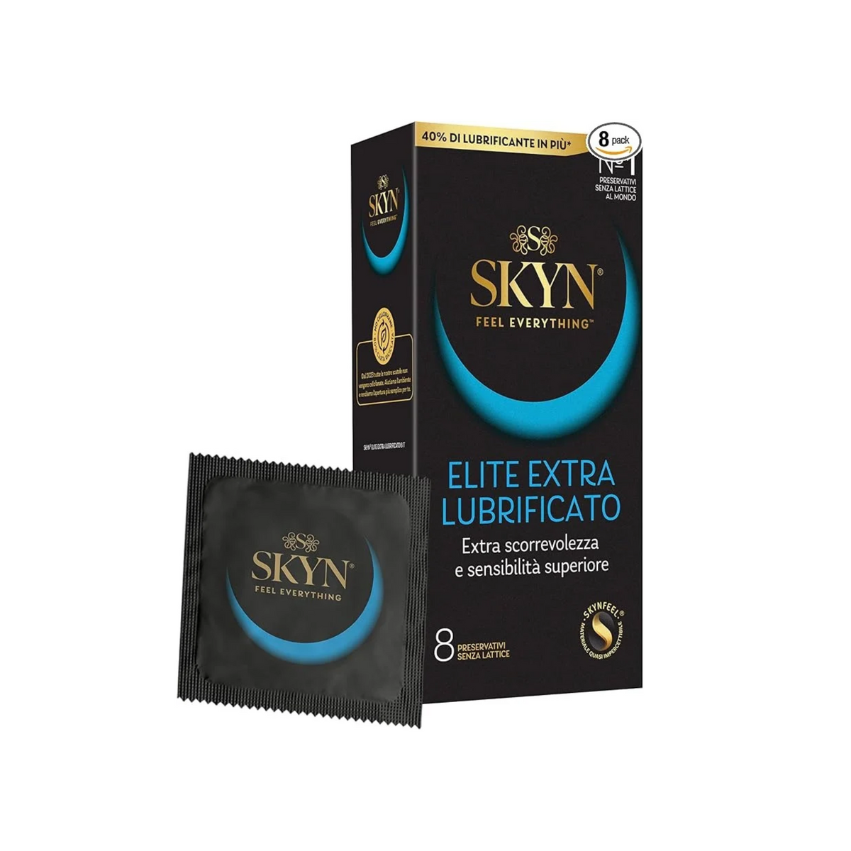 Prezervative SKYN Feel Everything, extra lubrifiere, 8 buc