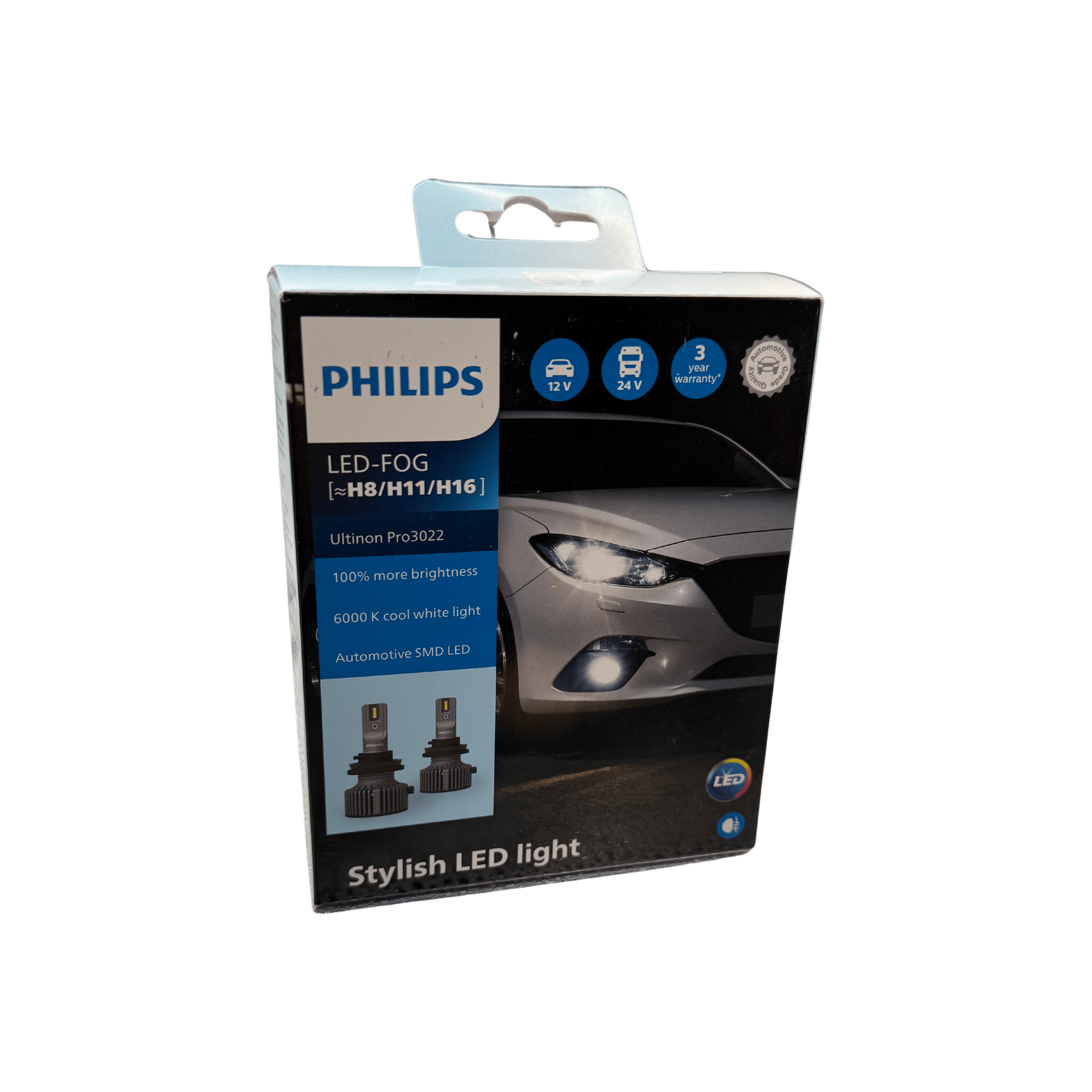 Set 2 leduri auto Philips LED - FOG H8/H11/H16, 20 W, 6000 K, 12 / 24 V