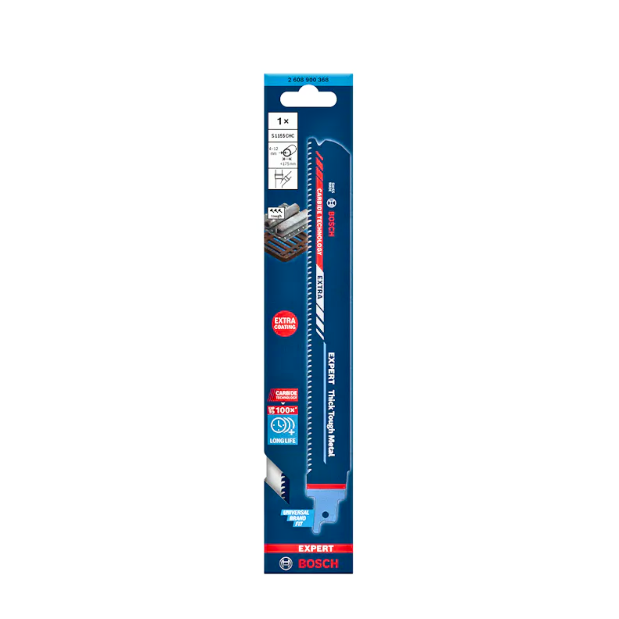 Panza de fierastrau sabie Bosch Expert Thick Tough Metal S1155CHC 2608900368, 225 mm lungime