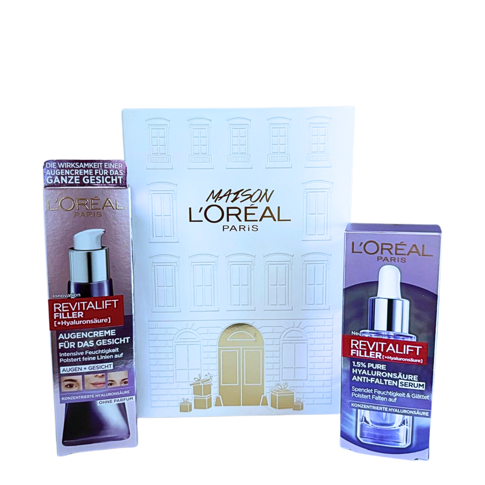 Set L'Oreal Paris Revitalift Filler Serum antirid, 30 ml + Revitalift Crema pentru ochi cu efect de anti-imbatranire, 30 ml
