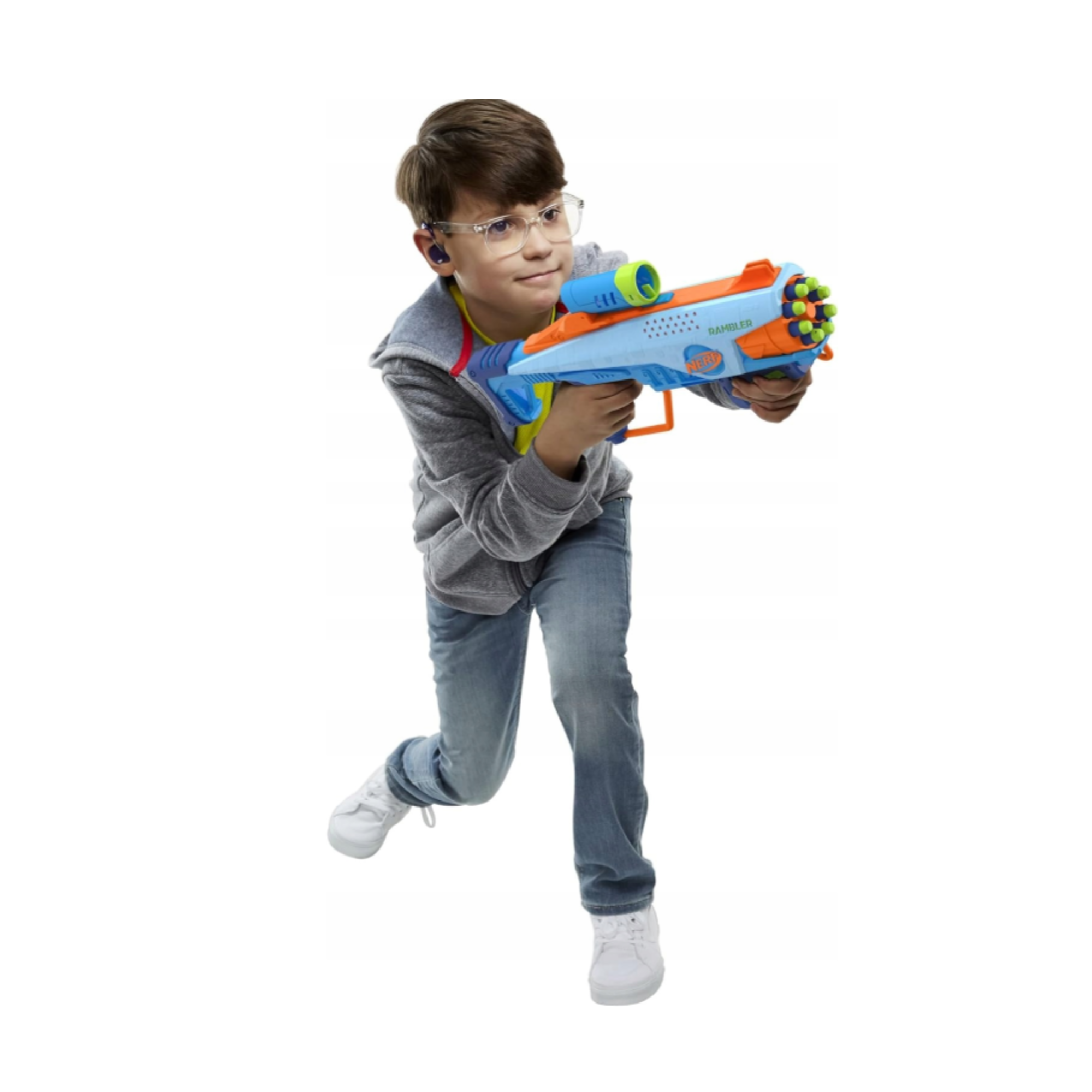 Pistol Blaster Nerf Elite Junior cu 32 de cartuse, 6 ani