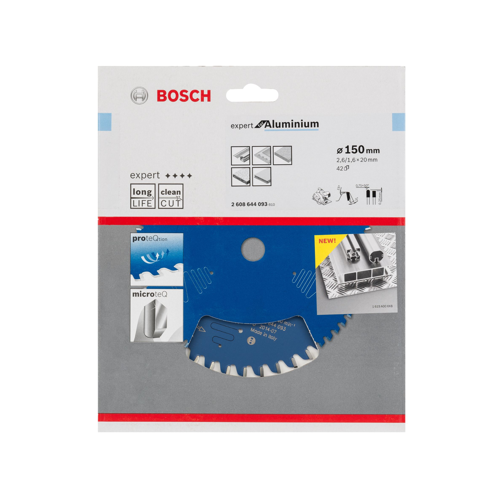 Disc pentru aluminiu Bosch Expert for Aluminium 150 x 1.6 x 20, 42T