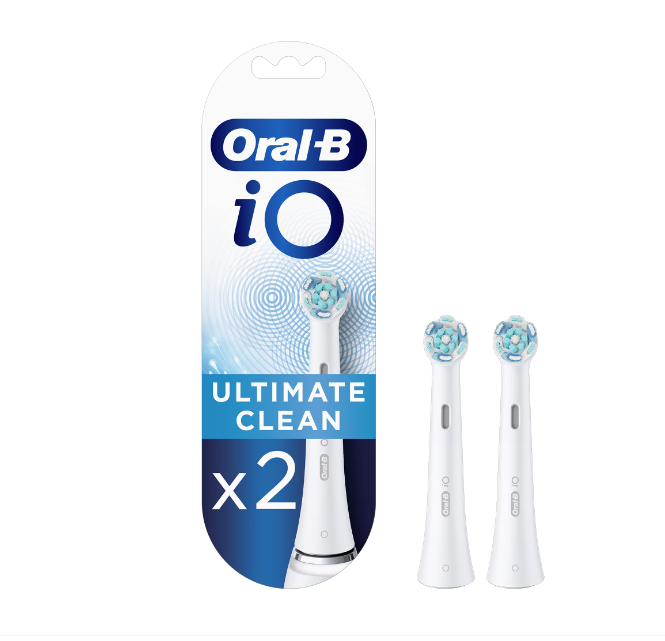 Rezerve periuta de dinti electrica Oral-B iO Ultimate Clean, compatibile doar cu seria iO, 2 buc, Alb