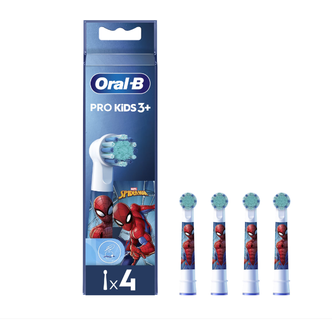 Rezerve periuta de dinti electrica pentru copii Oral-B Spiderman, 4 buc