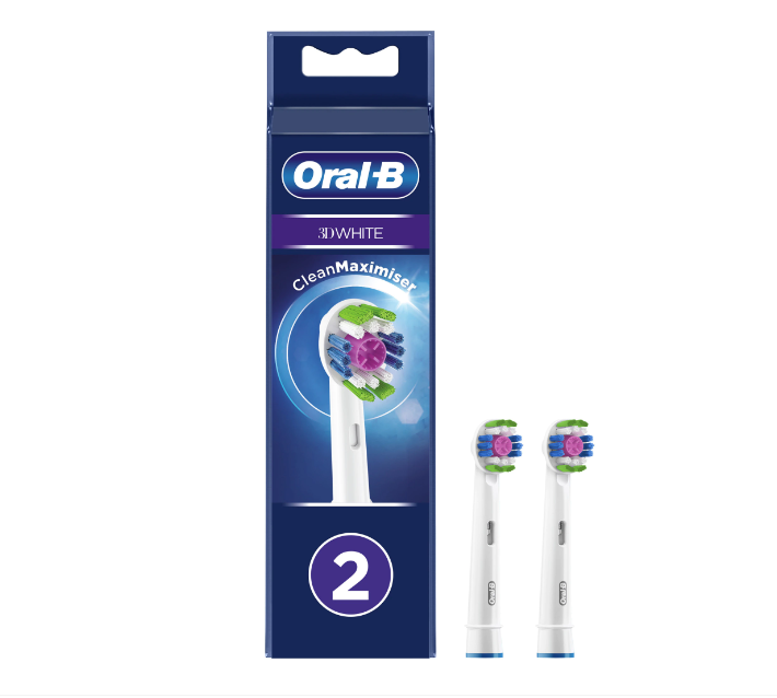 Rezerve periuta de dinti electrica Oral-B 3D White, Tehnologie CleanMaximiser, 2 buc