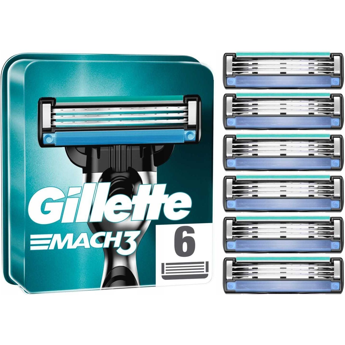 Set 6 rezerve aparat de ras Gillette Mach 3, Multicolor