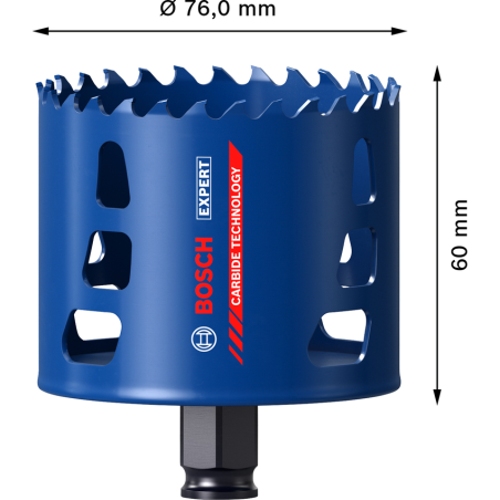 BOSCH EXPERT Carota Tough Material 76 x 60 mm