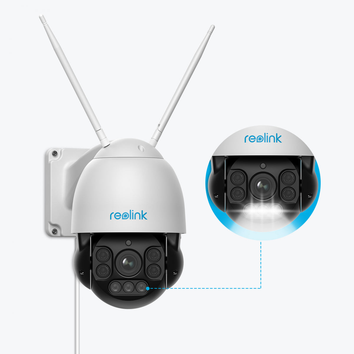 Camera de supraveghere Reolink E560 - 4K 8MP Wi-Fi 6 Smart PTZ Camera, cu urmarire automata, zoom optic 3X, viziune nocturna color, alerta audio si vizuala, comunicare bidirectionala in timp real
