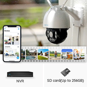 Camera de supraveghere Reolink E560 - 4K 8MP Wi-Fi 6 Smart PTZ Camera, cu urmarire automata, zoom optic 3X, viziune nocturna color, alerta audio si vizuala, comunicare bidirectionala in timp real