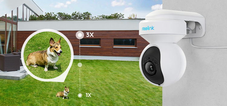 Camera de supraveghere Reolink E560 - 4K 8MP Wi-Fi 6 Smart PTZ Camera, cu urmarire automata, zoom optic 3X, viziune nocturna color, alerta audio si vizuala, comunicare bidirectionala in timp real
