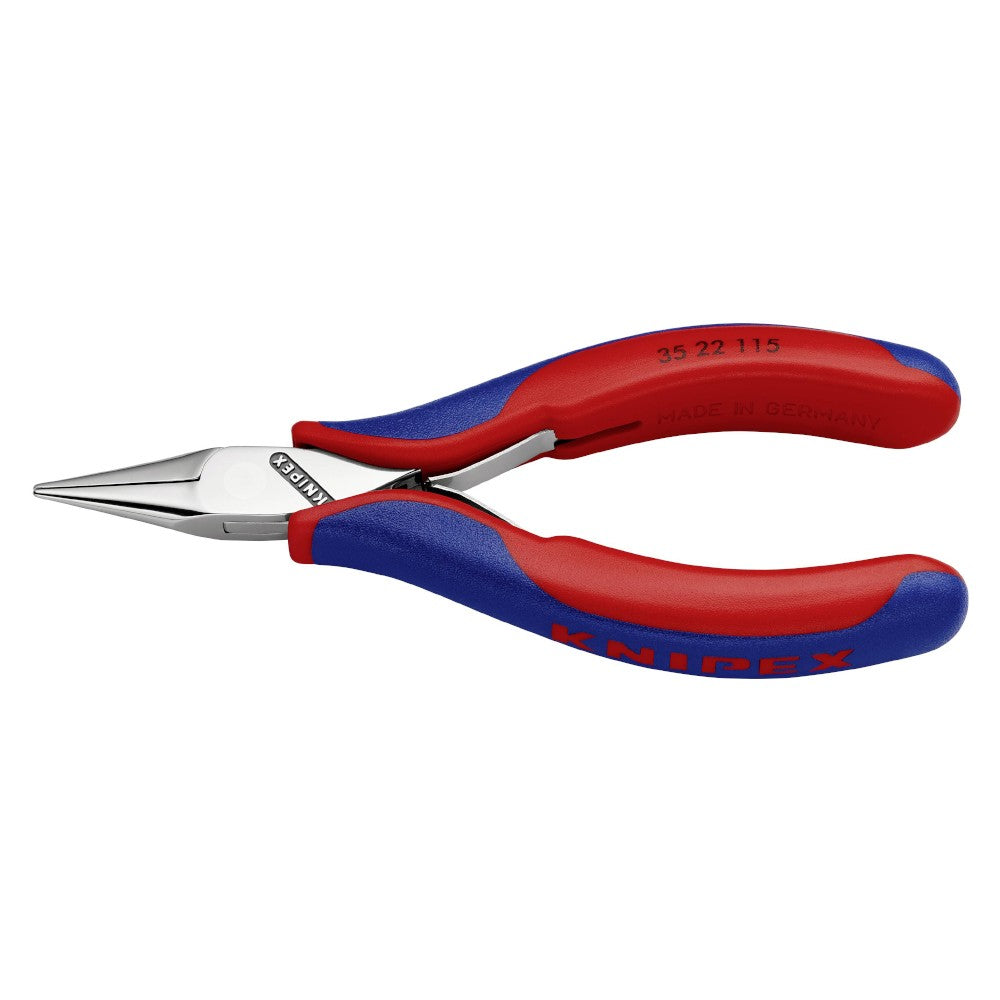 Clesti de Precizie de Prindere pentru Electronisti, Suprafata Lustruita si Manere cu Manson Bicomponent, L 115 Mm, B X A X D X E X F 22.5 X 9.5 X 6.5 X 2.0 X 1.5 Mm