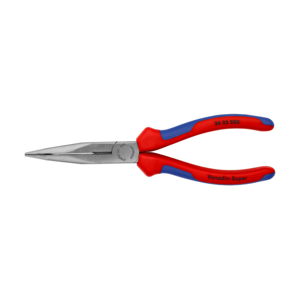 Cleste cu cioc semirotund si suprafata taietoare indoit, KNIPEX, 26 22 200, CrV, 200 mm