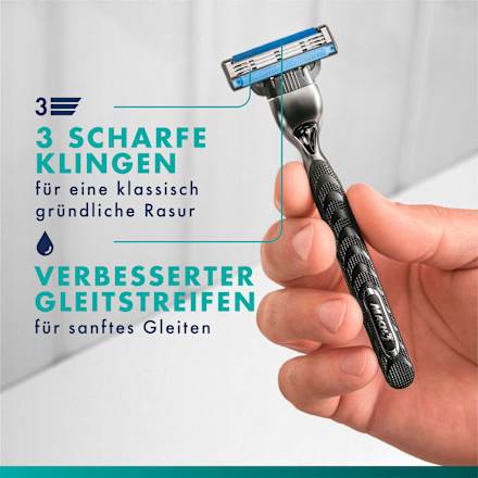 Rasierer, Mach3 mit 6 Rasierklingen, 1 St