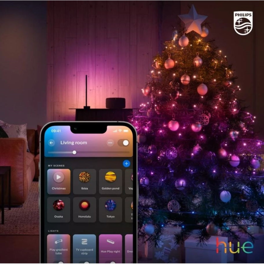 Instalație LED RGBW dimabilă de exterior de Crăciun Philips HUE WHITE AND COLOR AMBIANCE 250xLED 24,4 m 2000-6500K IP54
