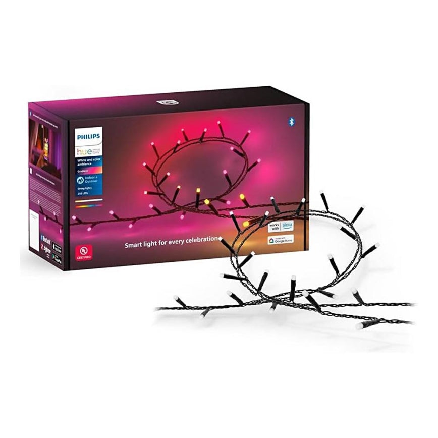 Instalație LED RGBW dimabilă de exterior de Crăciun Philips HUE WHITE AND COLOR AMBIANCE 250xLED 24,4 m 2000-6500K IP54