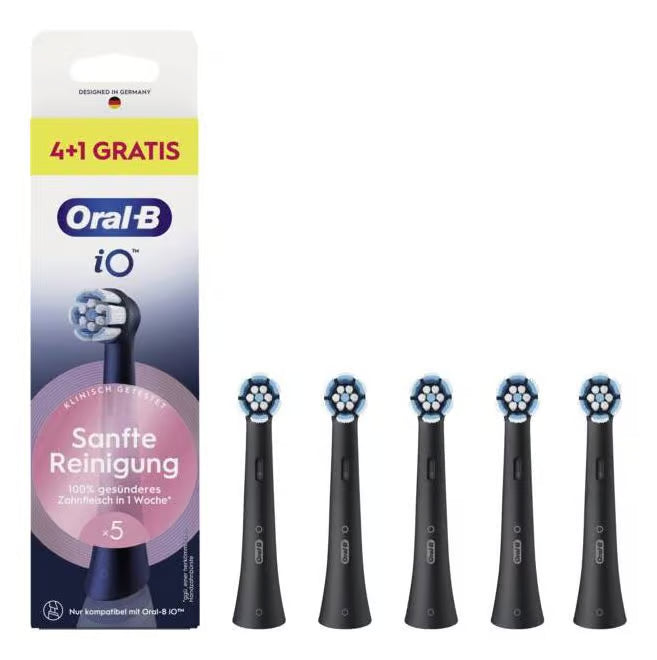 Cap de periuta de dinti, Oral-B, iO Gentle Care, 5 buc, Negru