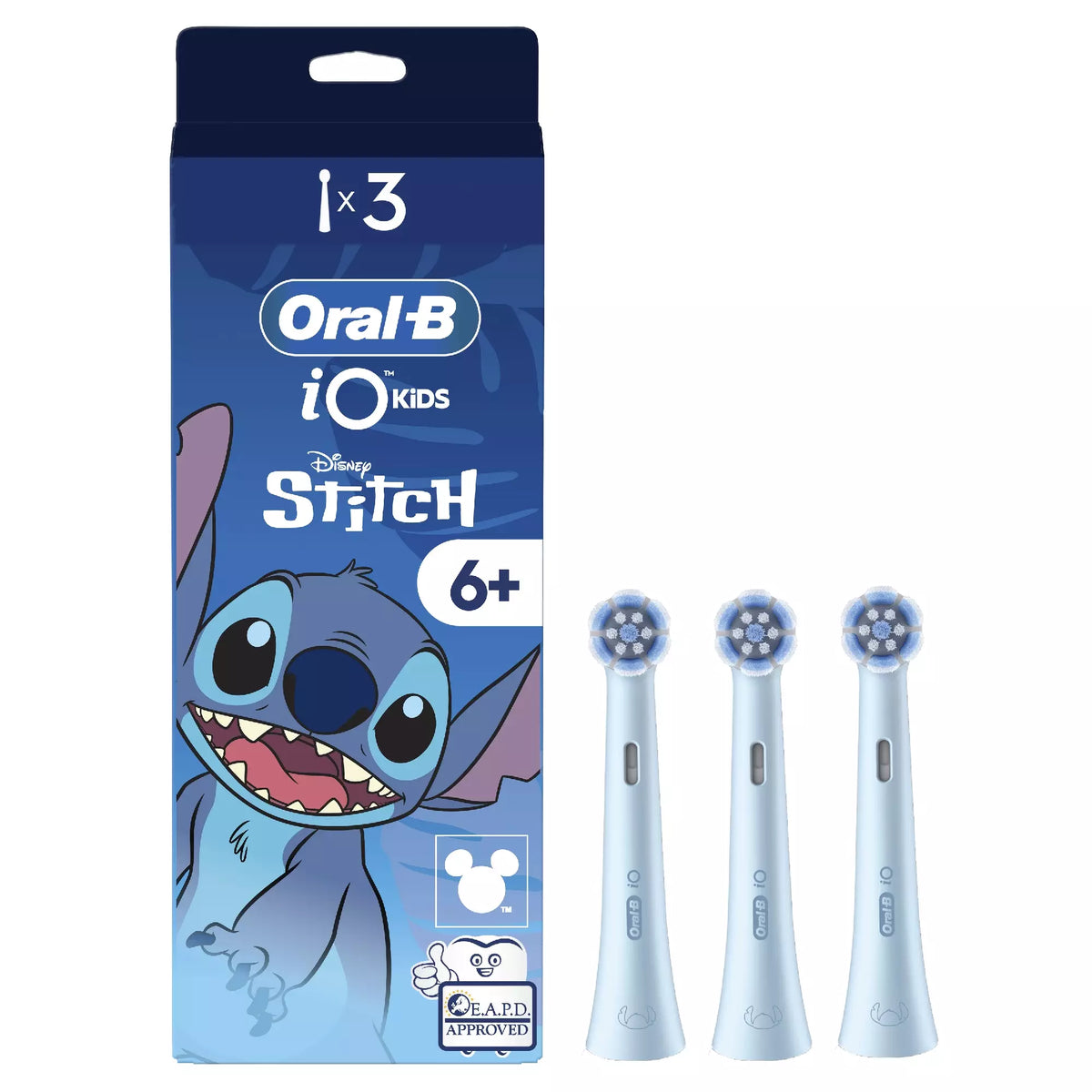 Rezerve periuta de dinti electrica Oral-B iO Kids Disney Stitch, pentru copii cu varsta peste 6 Ani, 3 bucati