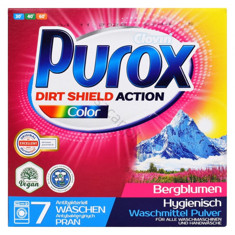 Detergent de rufe PUROX Color 490g