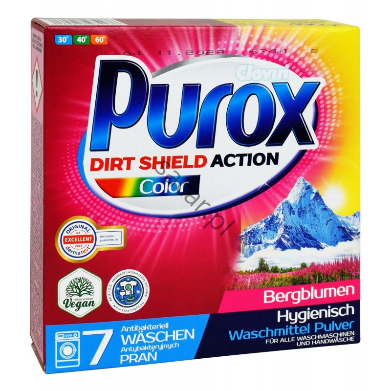 Detergent de rufe PUROX Color 490g