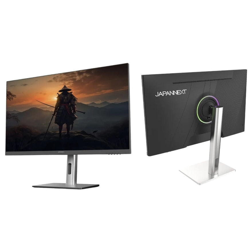 Monitor Gaming IPS LED JAPANNEXT 24.5" JN-IPS245G320F-HSP, Full HD 1920 x 1080, HDMI, DisplayPort, Boxe, Pivot, 320 Hz, 1 ms Negru/Argintiu