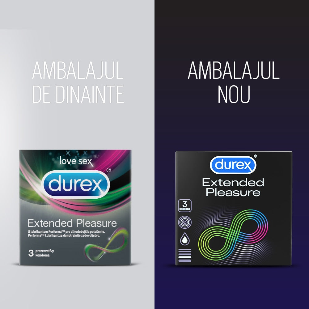Prezervative Durex Extended Pleasure, 3 buc