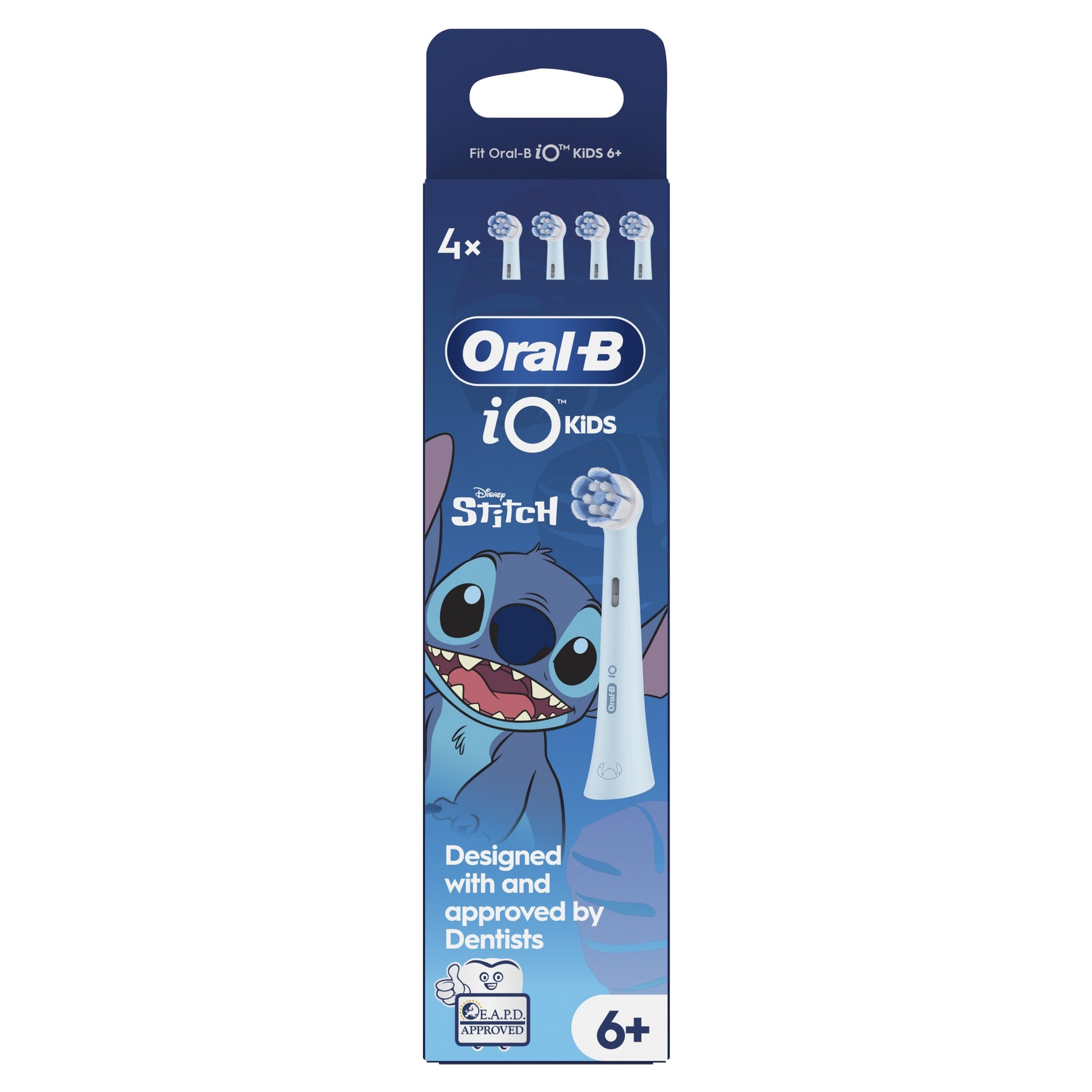 Rezerve periuta de dinti electrica Oral-B iO Kids Disney Stitch, pentru copii cu varsta peste 6 Ani, 4 bucati
