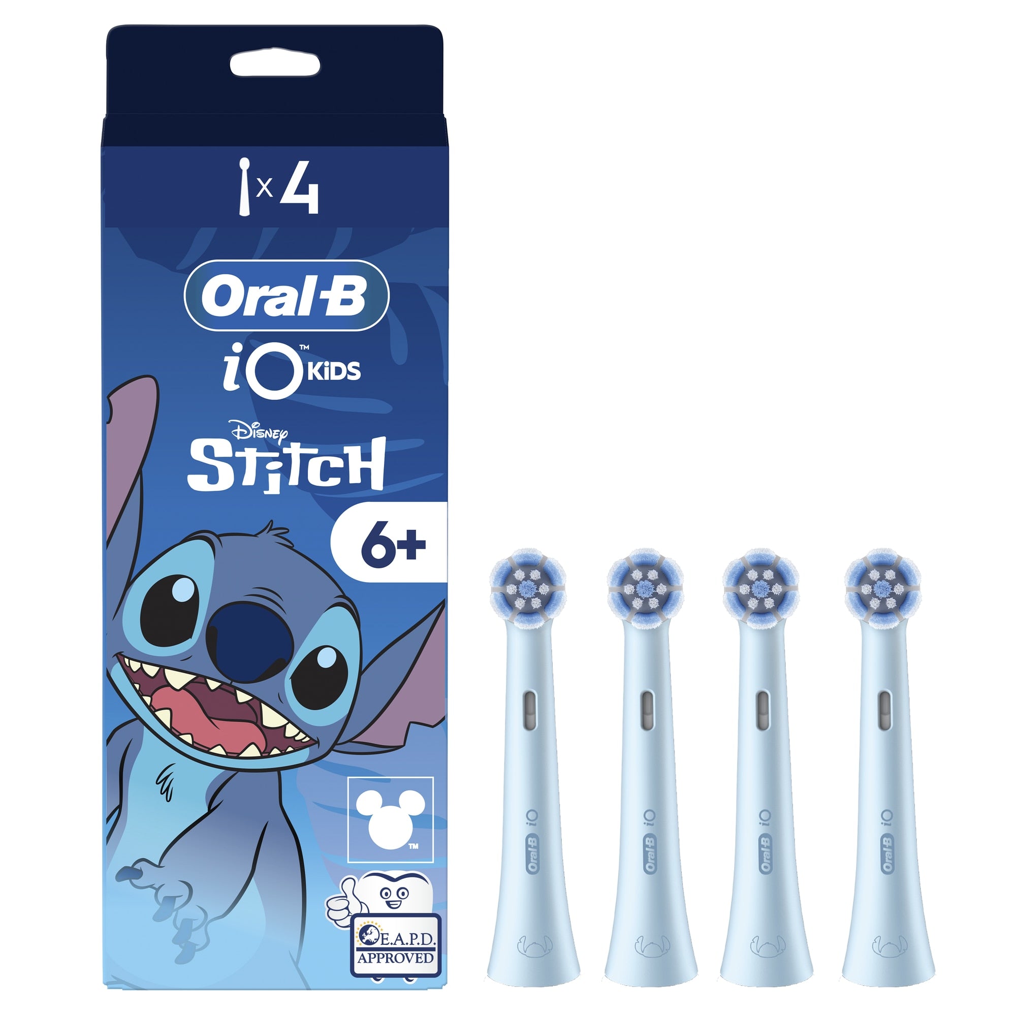 Rezerve periuta de dinti electrica Oral-B iO Kids Disney Stitch, pentru copii cu varsta peste 6 Ani, 4 bucati