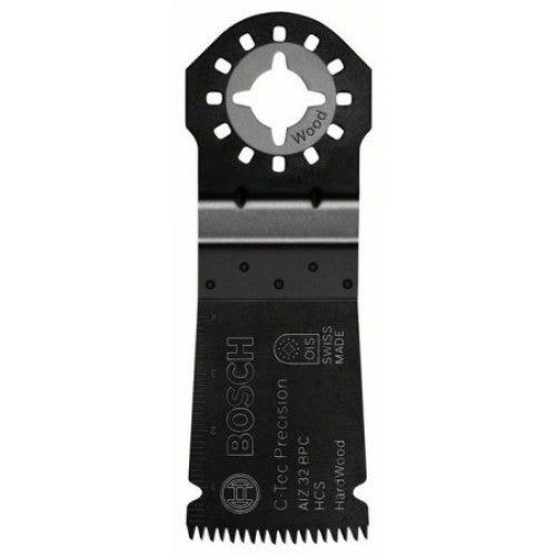 Panza pentru fierastrau multicutter, Bosch AIZ 32 BPC Hard Wood, OIS, intrare directa in lemn dur