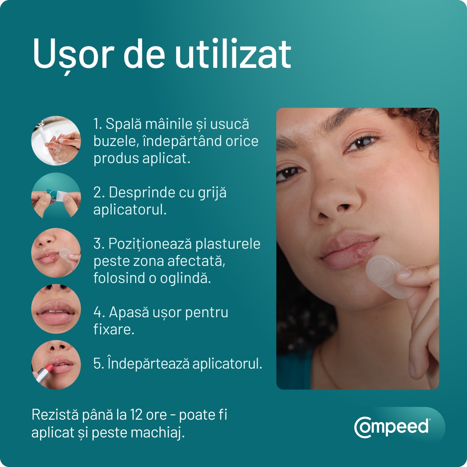 Plasture Anti-Herpes Compeed, pentru zi, 15 buc