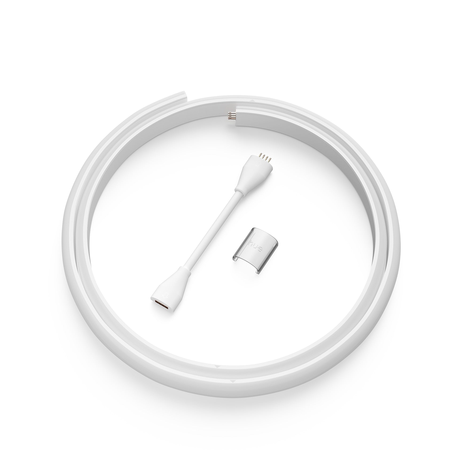 Extensie banda LED RGB inteligenta Philips Hue Gradient Lightstrip, 12.3W, 900 lm, lumina alba si colorata, IP20, Silicon, 100 cm