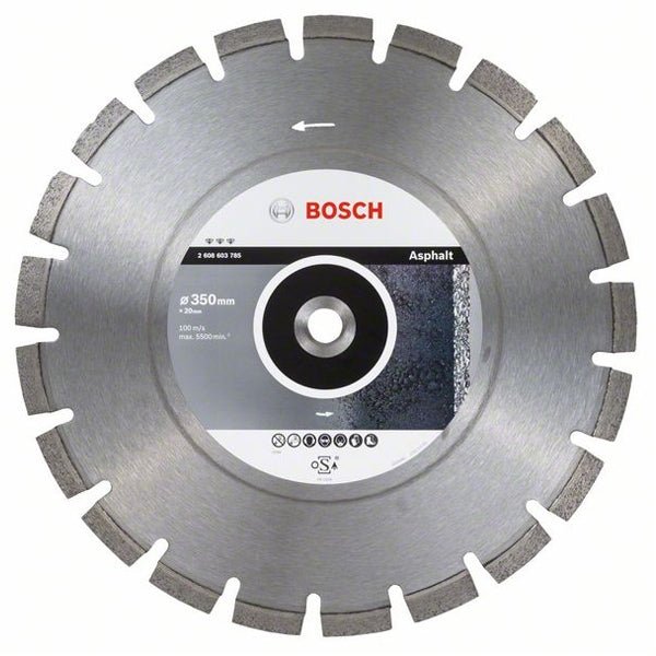 Disc diamantat pentru asfalt Bosch, Best for Asphalt, 350 x 20 x 3.2 x 12mm