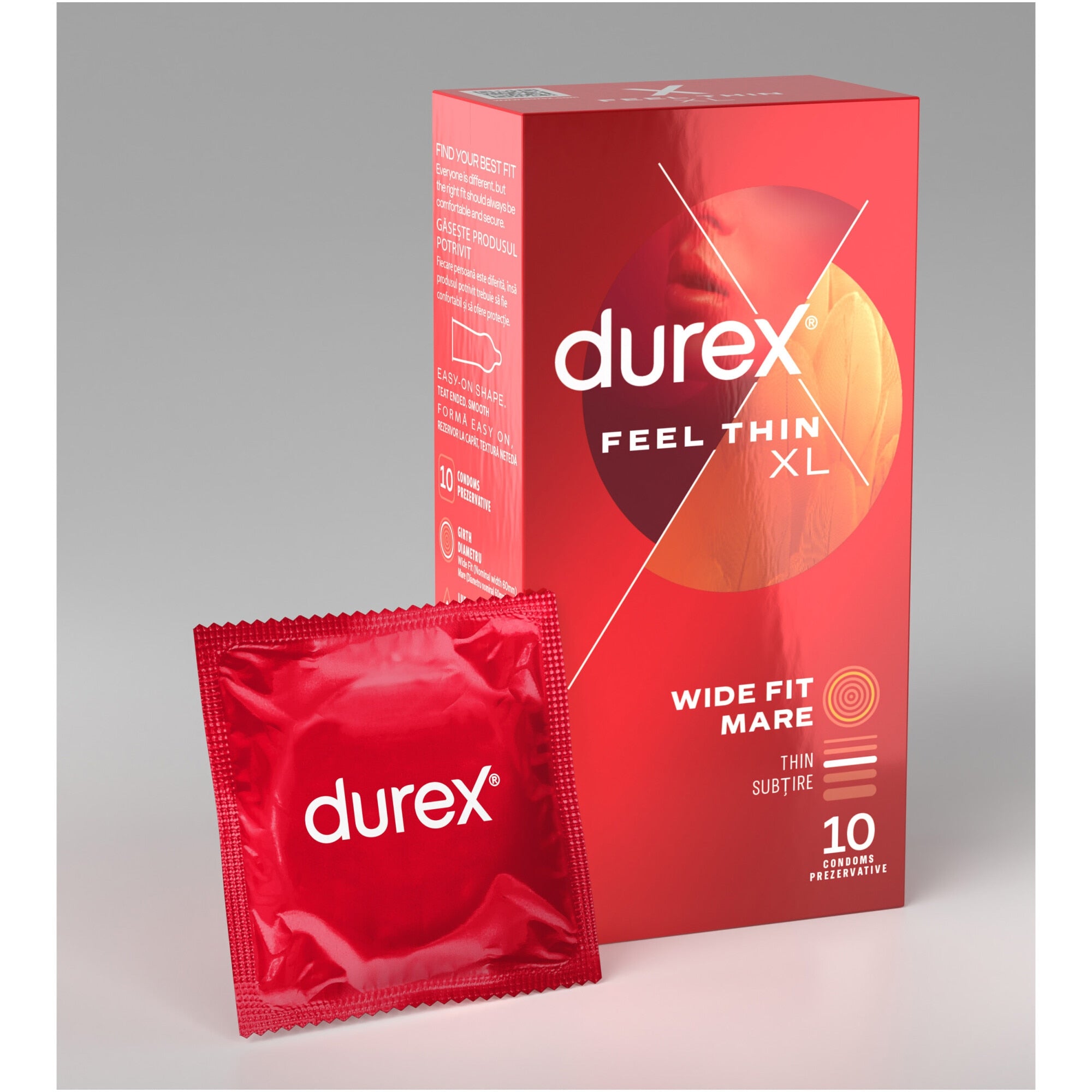 Prezervative Durex Feel Thin XL, 10 buc