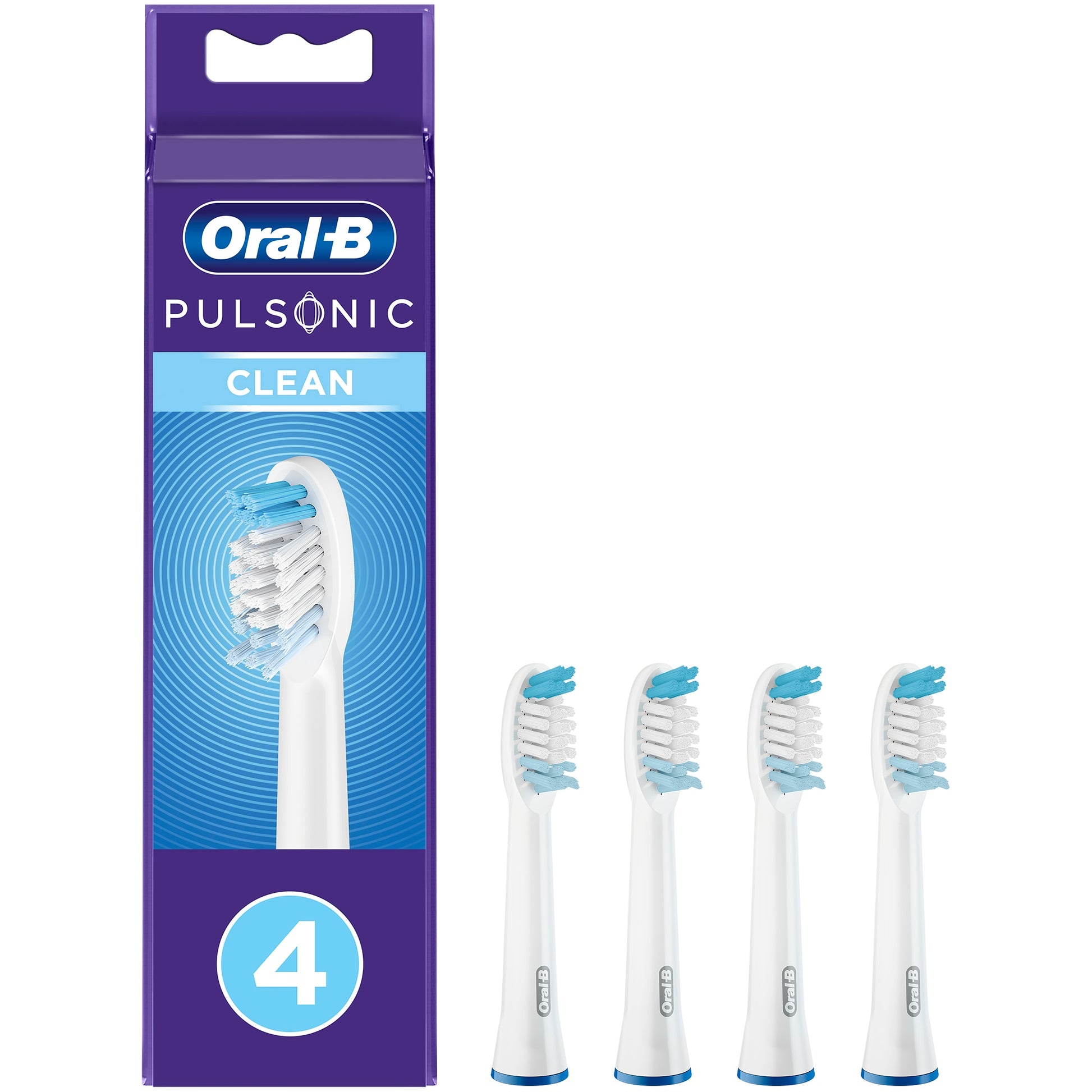 Cap periuta de dinti, Oral-B, Pulsonic Clean, 4 bucati, Alb