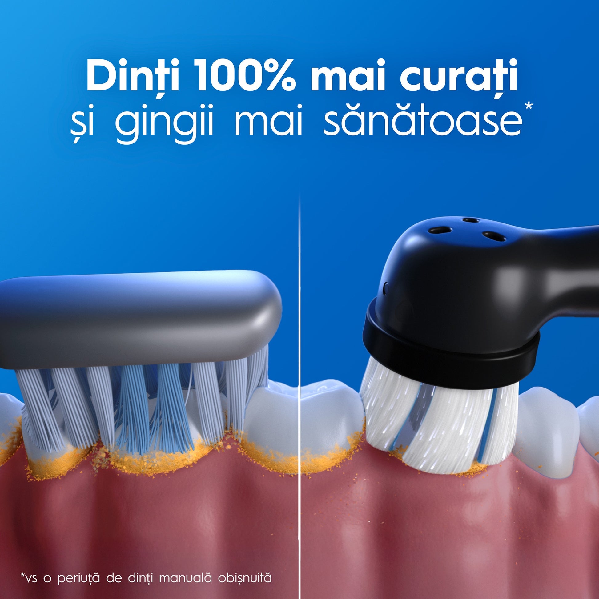 Set periuta de dinti electrica Oral-B iO2 + 3 capete de periaj cu 3 intensitati de periaj, Trusa de calatorie, Negru