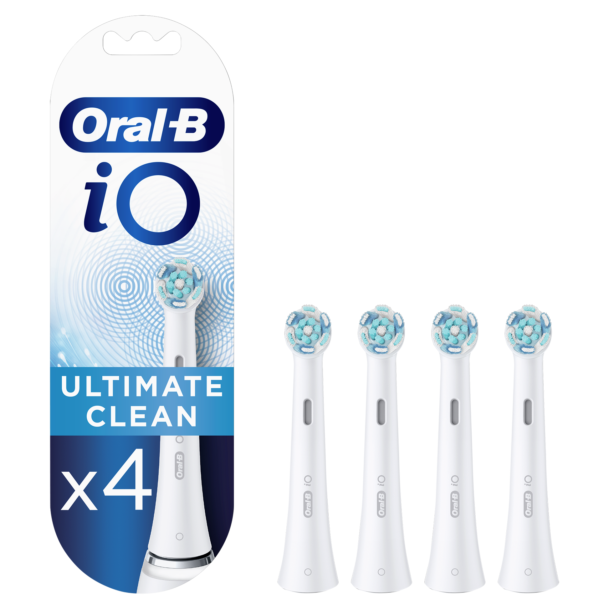 Rezerve periuta de dinti electrica Oral-B iO Ultimate Clean, compatibile doar cu seria iO, 4 buc, Alb