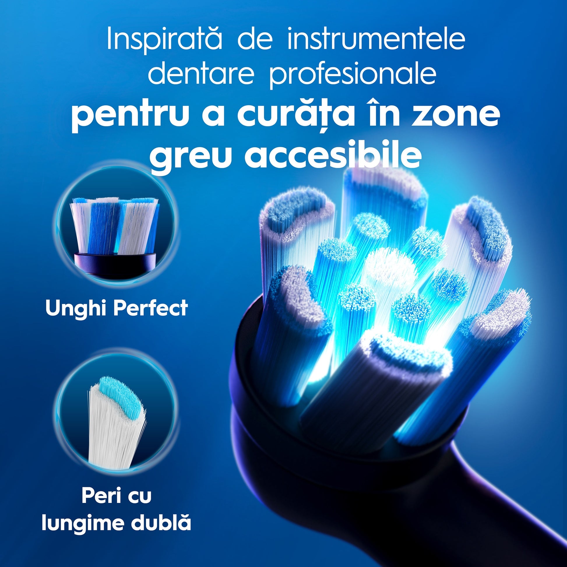 Set periuta de dinti electrica Oral-B iO2 + 3 capete de periaj cu 3 intensitati de periaj, Trusa de calatorie, Negru