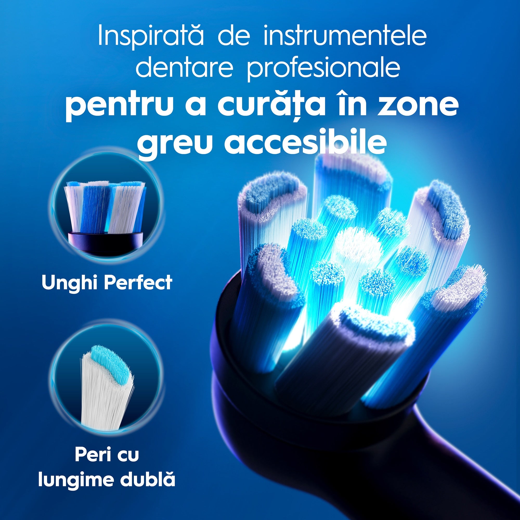 Set periuta de dinti electrica Oral-B iO2 + 3 capete de periaj cu 3 intensitati de periaj, Trusa de calatorie, Negru