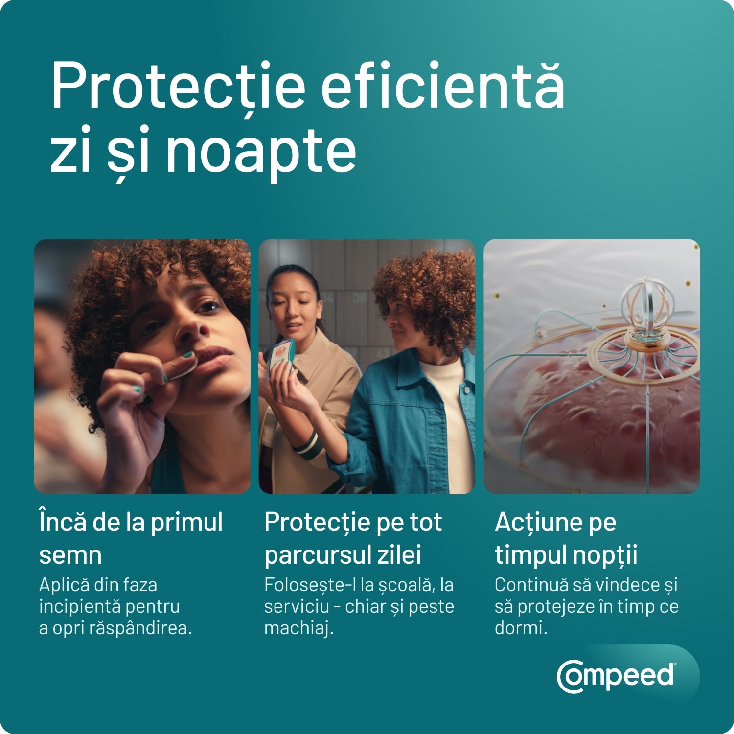 Plasture Anti-Herpes Compeed, pentru zi, 15 buc